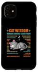 Coque pour iPhone 11 Cat Wisdom Les humains devraient apprendre de