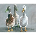 Louise Brown WDC94259 "The Three Amigos" Canvas Print, Cotton, Multi-Colour, 3.20 x 40.00 x 50.00 cm