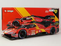 Burago Ferrari 499P #51 Winner 24H le Mans 2023 1/18 IN Stock 18-16301 #51