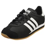 adidas Country Og Unisex Casual Trainers in Black White - 3.5 UK