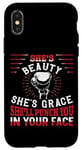 iPhone X/XS Boxing Girl Vintage She'S Beauty She'S Grace She'Ll Punch Case