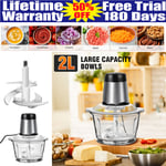 2L Food Chopper Electric Processor Blender Glass Mixer Coffee Spices Grinder NEW