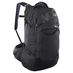 EVOC TRAIL PRO BLACKLINE 26 Sac à dos protecteur (sac à dos léger avec protection dorsale, compartiment pour poche à eau inclus, ajustement optimal, S/M), Noir