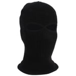 Svart mask vinter stickad mössa balaclava huva taktisk varm mössa