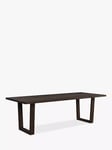 John Lewis Albury Fixed Dining Table, Straight Edge, Solid Oak Dark Oil