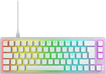 XTRFY K5V2 COMPACT, CLAVIER DE GAMING MÉCANIQUE, FORMAT 65 %, DISPOSITION FRANÇAISE (AZERTY) CLAVIER HOT-SWAP, MX2A RED SWITCHES, BLANC TRANSPARENT[CLA170222]