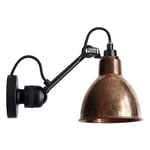 304SW Vegglampe Svart/Raw Kobber/Hvit - Lampe Gras