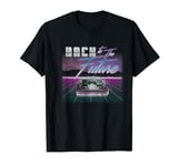 Back To The Future DeLorean Neon Grid Portrait T-Shirt