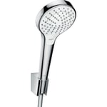 Porter Set Croma Select S - HANSGROHE - Douchette Vario et flexible de douche - Blanc/Chromé