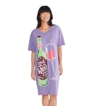 Hatley Women's Sleepshirt Night Shirt, Love the Wine You're With, One Size