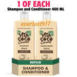 Vita Coco REPAIRING COCONUT SHAMPOO & CONDITIONER For damaged,brittle hair.400ML