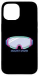 Coque pour iPhone 15 Retro Mount Snow Vermont Masque de ski