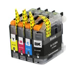 4 Printer Ink Cartridges (Set) to replace Brother LC123 non-OEM / Compatible