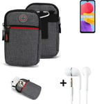 Belt bag + headphones for Samsung Galaxy M13 Phone case