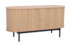 Rowico Home Haddington sideboard vitpigmenterad ek/svart metall 142 x 42 cm