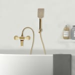 Gojoy - Robinet de douche à main, robinet de baignoire, douche murale, mode douche pluie, mode rinçage, set de douche avec support de douche et tuyau