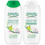 Simple Womens Bundle of Kind To Hair Gentle Care Shampoo & Conditioner - NA - One Size