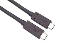 PremiumCord Câble USB4™ de type C, Thunderbolt 3, 8K @ 60Hz, câble de données UltraSpeed jusqu'à 40 Gbit/s, fiche de type C, charge rapide jusqu'à 5 A, couleur noir, longueur 0,8 m