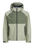 JACK & JONES Men's Jcothread Light Jacket All Weather, Desert Sage/Detail:Agave Green Blocking, M