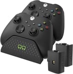 Venom Twin Charging Dock with 2 x Rechargeable Battery Packs - Black (Xbox Serie