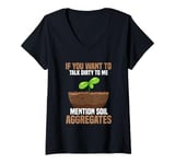 Womens Soil Scientist Dirt Agricultural Science Biology Garden Soil V-Neck T-Shirt