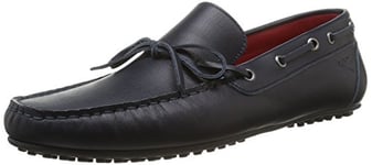 Hackett London Moccasins Bow Leather - Mocassin pour homme, bleu, 42