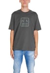 Armani Exchange Square A|x Logo Regular Fit Heavy Jersey Tee T-Shirt, Kaki, L Homme