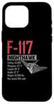 Coque pour iPhone 16 Pro Max Bombardier furtif américain F117 Nighthawk