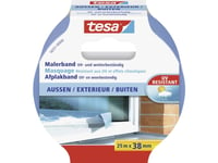 Tesa 56251, Maskeringstejp För Målning, Papper, Blå, Glas, Tuff, Slät, Akrylfärg, Alkydfärg, Latexfärg