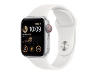 Apple Watch Se (Gps + Cellular) - 2A Generation - 40 Mm - Silveraluminium - Smart Klocka Med Sportband - Fluoroelastomer - Vit - Bandstorlek: Standard - 32 Gb - Wi-Fi, Lte, Bluetooth - 4G - 27.8 G