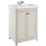 Country Living Wicklow 600 Basin Unit - Taupe Grey, No Basin