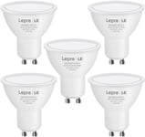 Lepro Ampoule LED GU10, Blanc Froid 5000K, 4W Equivalent 32W Halogène, 345lm, 100° Larges Faisceaux Spot LED GU10, Lot de 5