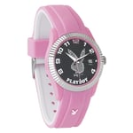 Playboy - EVEN38BP - Evening - Montre Mixte - Quartz Analogique - Cadran Noir - Bracelet Silicone Rose