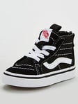 Vans Sk8-Hi Toddler Unisex Hi Top Trainers-Black/White, Black/White, Size 9 Younger