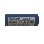Batterie de remplacement,Convient pour Philips SC5275 BSC200 SC5320 SC5278 batterie de nettoyant pour brosse de lavage du visage