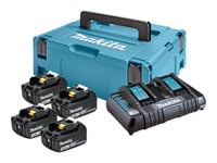 Makita Lxt - Batterilader + Batteri 4 X - Li-Ion - 3 Ah - 2 X Batterier Lades