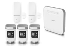 Bosch Smart Home Kit Chauffage et Confort, 3X Thermostat de radiateur II, 2X Contact de Porte/fenêtre II, 1x contrôleur II