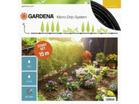 Gardena Drip Irrigation System, 4.6 Mm, 15 M, Distance Between Drip Points 30 Cm, 15 Times