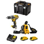 Kit DWK212 - DEWALT - DCD796 + DWH161 - Perceuse à Percussion - 2 x 2,0 Ah - DCB107 - TSTAK VI