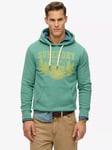 Superdry Lo-Fi Outdoor Mono Relaxed Hoodie, Galvanised Green