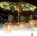 Guirlande Lumineuse Exterieure 15m,24v Guirlande Guinguette Avec G40 25+1 Led Ampoules,Raccordable Guirlande Exterieur Pour Terrasse Eté Jardin Patio Fête Mariage Pergola