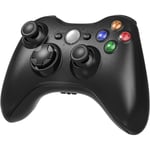 Trådlös handkontroll för Xbox 360, Finydr Xbox 360 joystick trådlös spelkontroll för Xbox & Slim 360 Pc (svart) [DB]