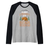 Bear Hunting Funny Wildlife Animals Hunt Raglan Baseball Tee