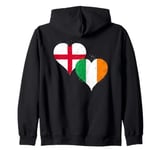 Irish English Get Flags in Vintage Style for St Patricks Day Zip Hoodie