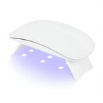 Madenia Mini Lampe UV Ongles Gel, 6W USB Portable Lampe UV Sèche Ongles, Lampe UV Ongles avec 60s Timer, Lampe UV LED Ongles pour Vernis à Ongles en Gel, Shellact pour Débutantes, Blanc