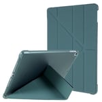 iPad 10.2" (2021 / 2020 / 2019) / iPad Pro 10.5 / iPad Air (2019) Flexibelt Origami Fodral - Mörkgrön