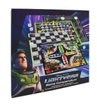 Cartamundi Lightyear Games Compendium, Enjoy 4 Different Board Games Including Nine Men's Morris, Draughts, Ludo, Ladders Board Game, Great Gift For Ages 4+