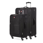 SwissGear 4010 Softside Luggage with Spinner Wheels, Black, 3-Piece Set (18/23/27), 4010 Softside Luggage with Spinner Wheels