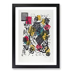 Big Box Art Small Worlds V by Wassily Kandinsky Framed Wall Art Picture Print Ready to Hang, Black A2 (62 x 45 cm)