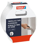 tesa Fibreglass Tape - Repair Tape Made of Glass Fibre for Repairing, Sealing and Masking - for Rough and Smooth Surfaces - Tear-Resistant - 20 m x 50 mm, Weiß